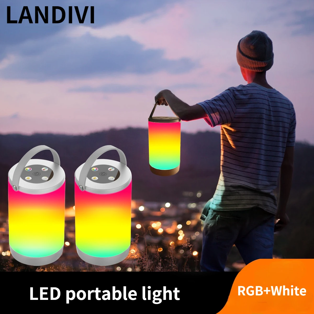 

Светодиодный светсветильник для палатки LANDIVI, перезаряжаемый, с RGB-подсветкой