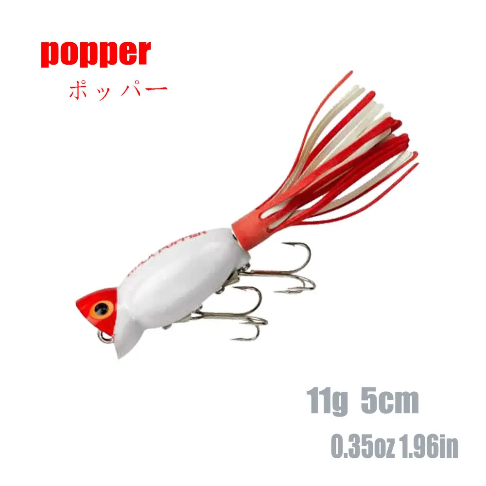 

Topwater Popper Fishing Lures 5cm 11G Pike Wobblers Floating Isca Artificial Hard Baits Bass Trout Jig Sea Fishing Lures Pesca