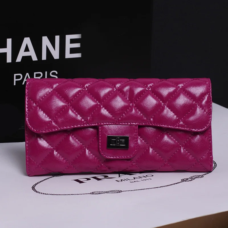 

Womens Lady PU Leather Card Holder Long Wallet Clutch Checkbook Diamond PatternTextured Purse Perfect Gift For Her