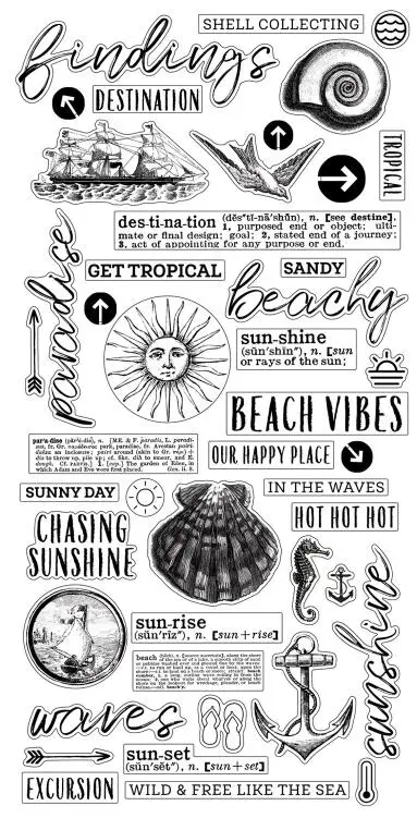 Прозрачный силиконовый штамп/печать для скрапбукинга, фотоальбома, в стиле ретро, A0373