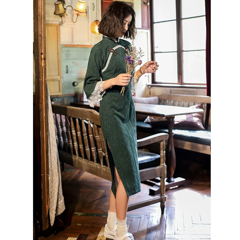 Современное хлопковое вьетнамское китайское женское платье для девочек 2020 qipao |