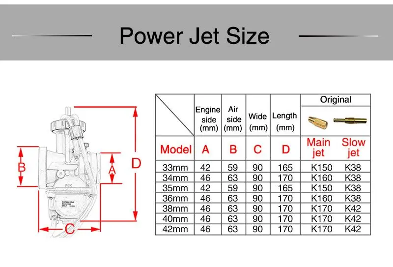 Alconstar-33 34 35 36 38 40 42 мм мотоцикл Keihin Карбюратор Carb 2 T/4 T Скутер ATV UTV внедорожный кафе гонщик питбайк 125CC-500CC