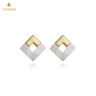 Серьги в форме бриллианта простые атмосферные Пригородные Серьги знаменитости Натуральная Белая перламутровая инкрустированная текстура модные HM016