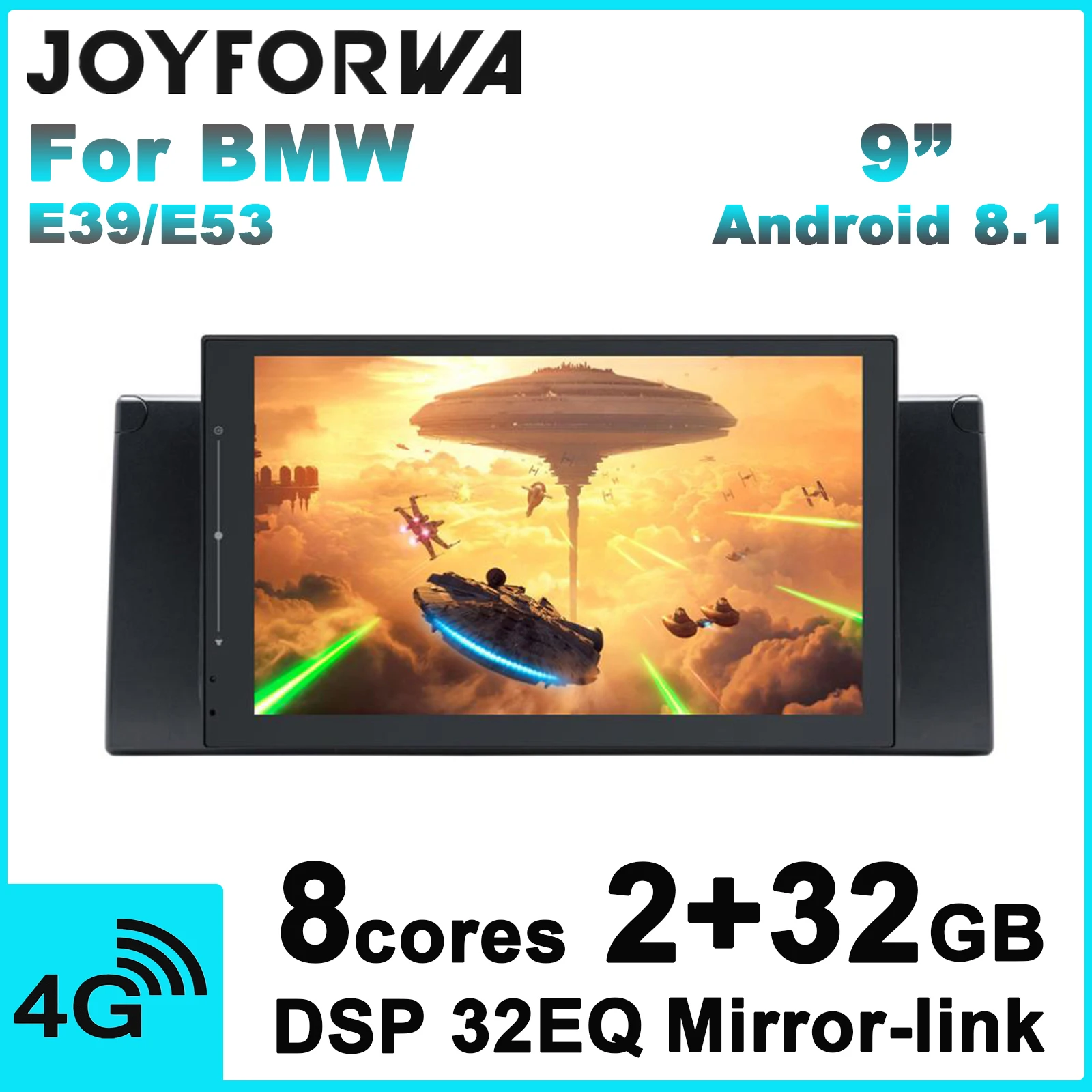 DSP Mirror Link 9 &quot1Din Android 8 1 Автомобильный мультимедийный радио для BMW E39 E53 gps SPDIF