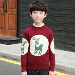 Свитер детский зимний теплый с круглым вырезом, 2020