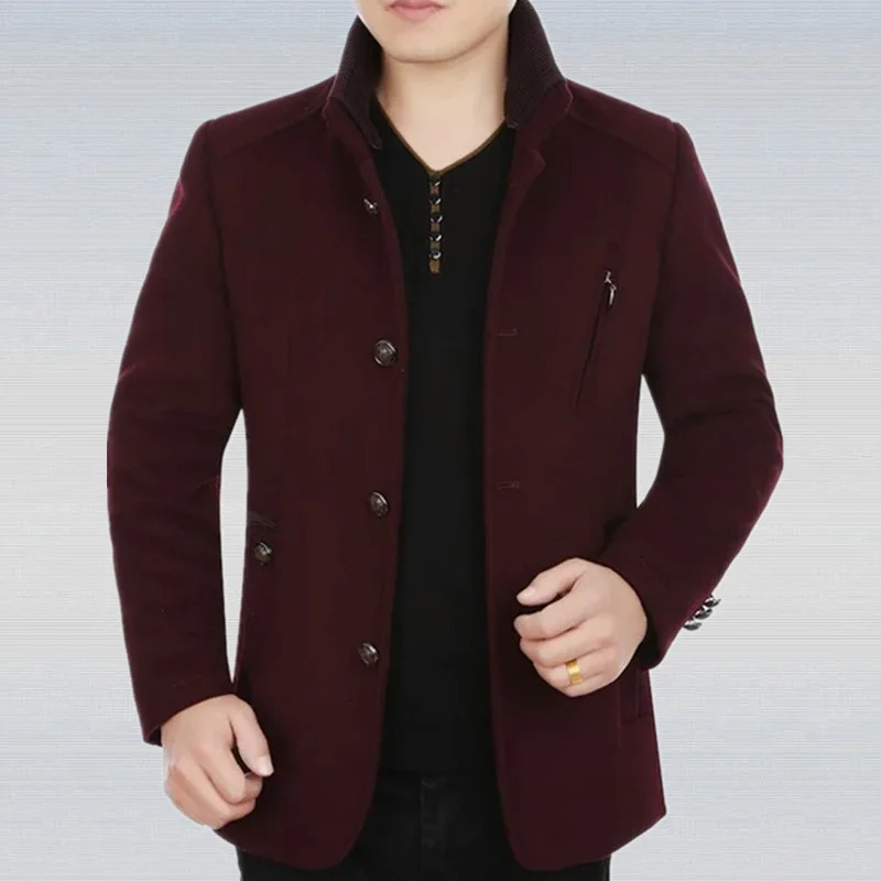 

Mens Business Casual Suit Jackets Plus Size 4XL Autumn Warm Loose Long Sleeve Jacket 2021 New Single Breasted Casual Outerwear