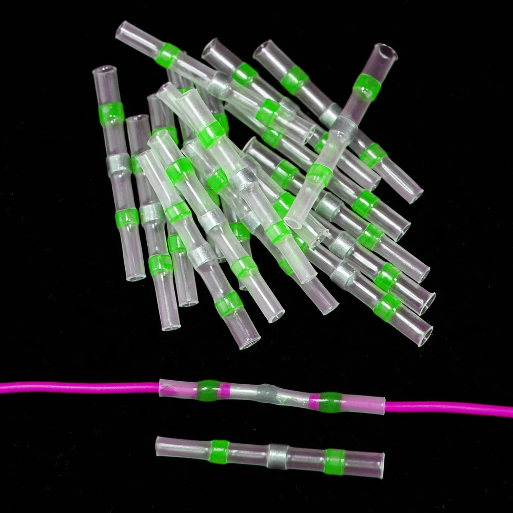 

50/10 PCS Solder Seal Wire Connectors - Heat Shrink Solder Butt Connectors - Solder Connector Kit - Automotive Marine Insulated