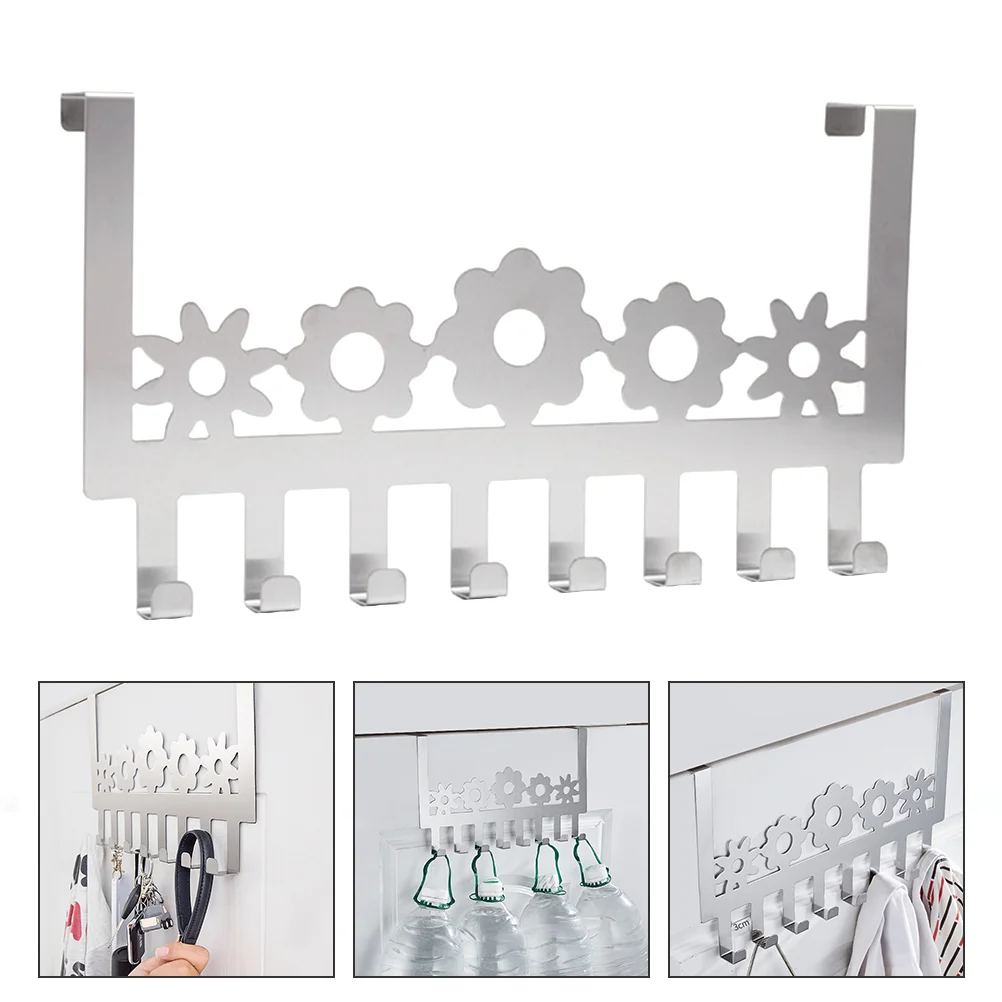 

1pc Door Storage Rack Punch Free Storage Row Hooks Nailless Hanging Row Hooks