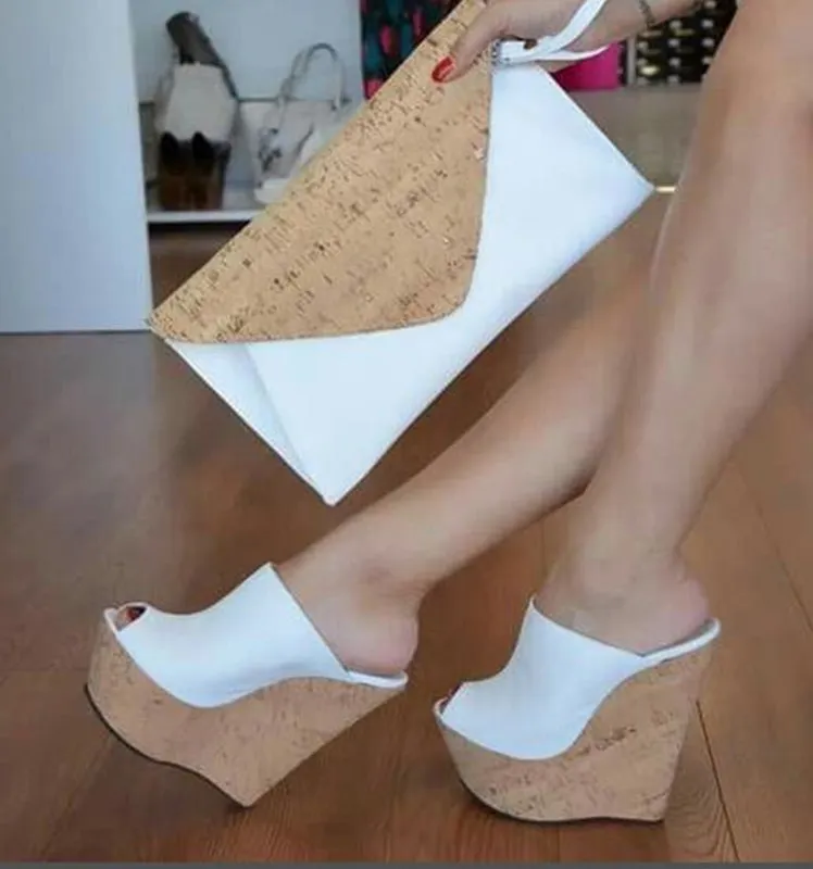 Женская обувь на танкетке очень высокий каблук 15 см высокая платформа 4 5 большой