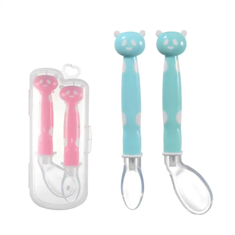 Милая мультяшная силиконовая ложка Мягкая на голову суп для маленьких мальчиков