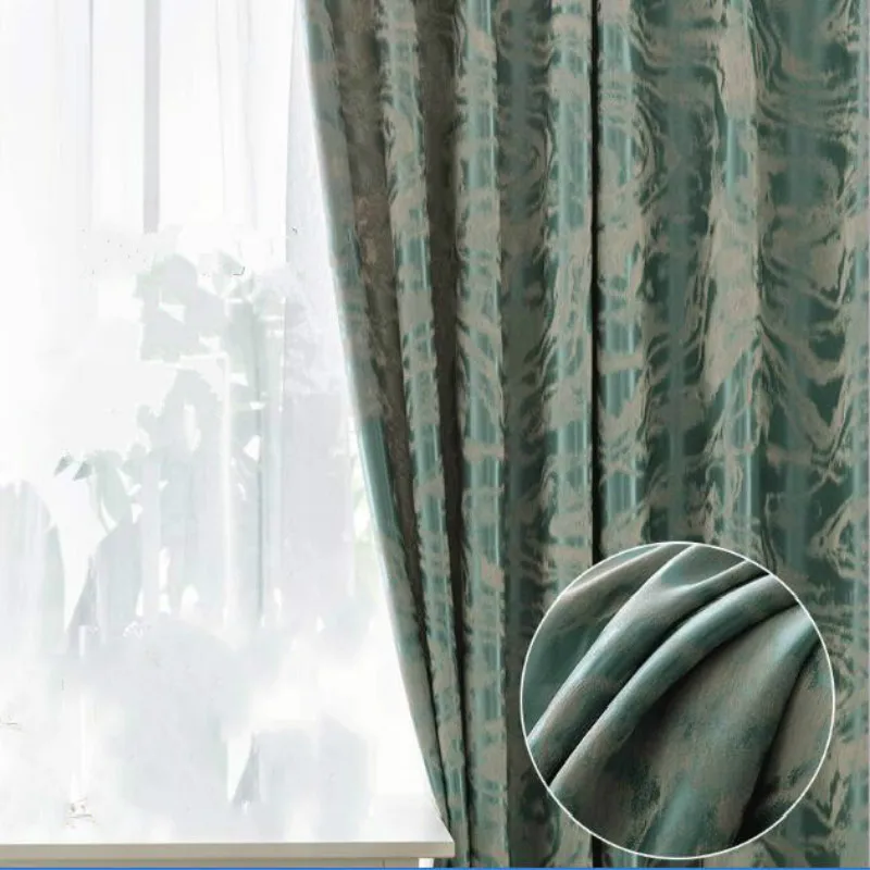 

Luxurious Jacquard Curtain Printing Curtain Blind For Bedroom Living Room Hotel Deco Window Treatment Drape Fabric Custom Made