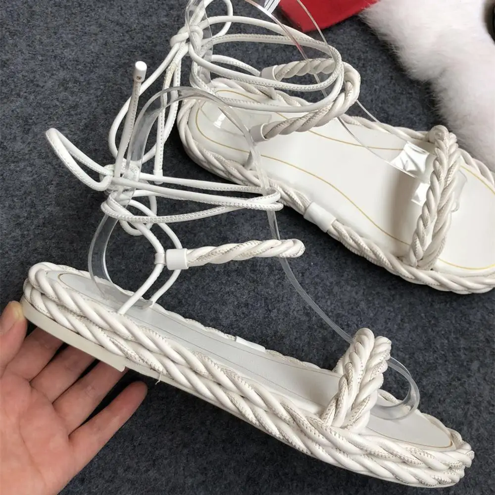 Сандалии женские из натуральной коровьей кожи босоножки с ремешком на щиколотке