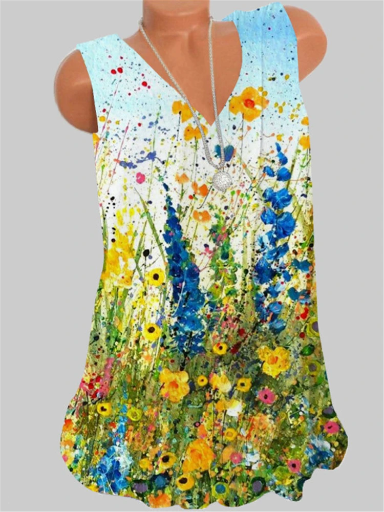 

Temperament Woman T-shirt Loose T-shirt Woman Casual Sleeveless T-shirt Top