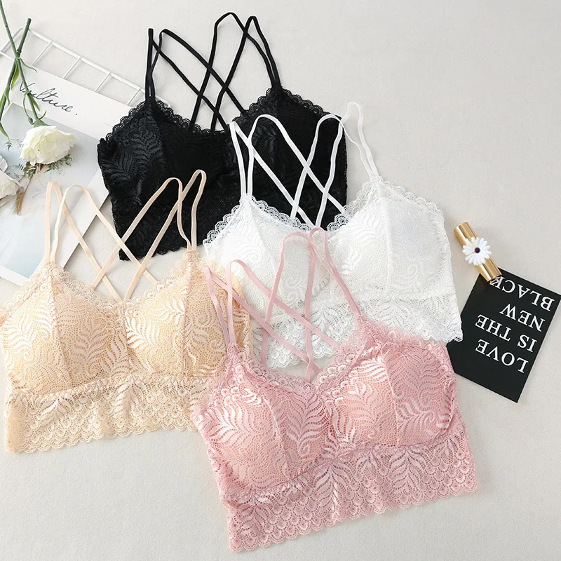 

Ladies Bra Sexy Lace Beauty Back Wrapped Chest Tube Chest Small Chest Ladies Small Sling Women's underwear