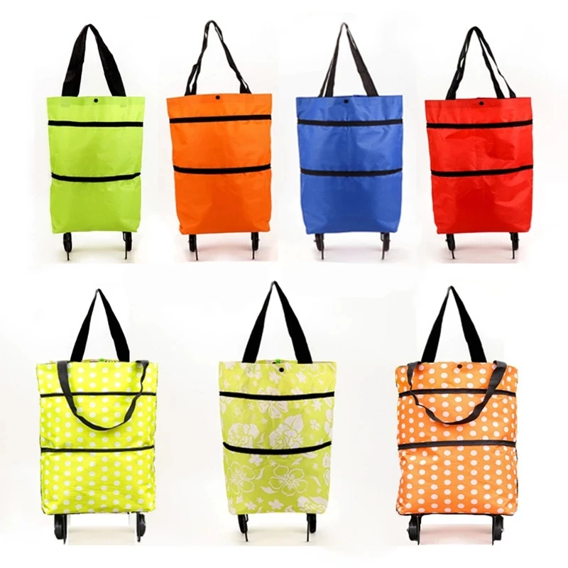 Маленькая тележка органайзер для покупок сумка-тележка на колесах Складные