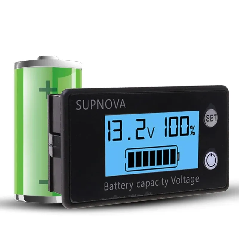 

DC 8V-100V Battery Capacity Indicator tester Lead Acid Lithium LiFePO4 Car Motorcycle Voltmeter Voltage Gauge 12V 24V 48V 72V