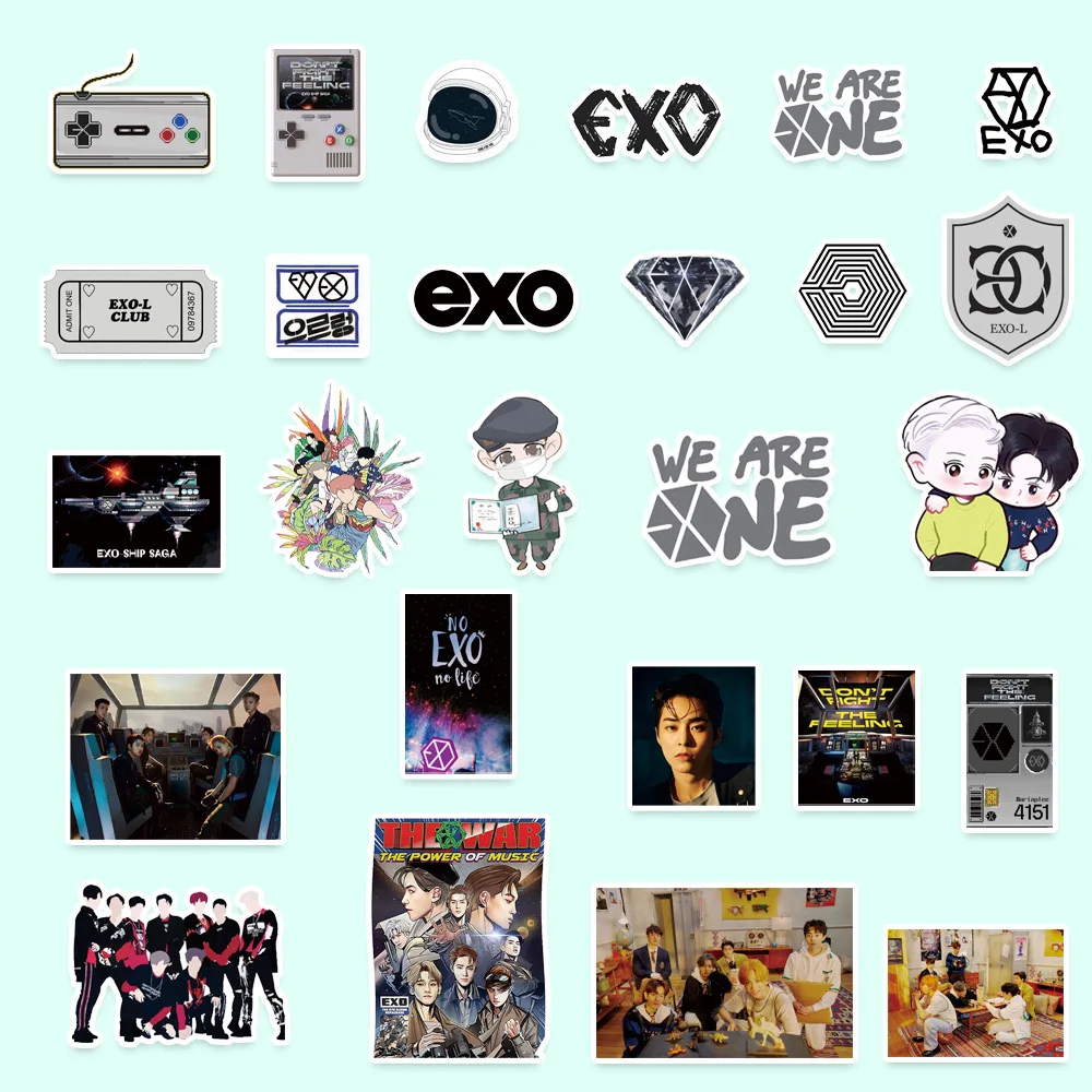 108PCS/набор наклеек Kpop EXO Sticker Lomo Cards DONT FIGHT THE FEELING Game 2021 СЕЗОНСКИЕ ПРИВЕТСТВИЯ Photocards Новый альбом фотографий Стикеры на.
