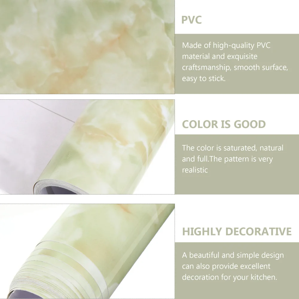 

1 Sheet Decorative Sticker Marble Pattern Wall Decal Self-adhesive Sticker