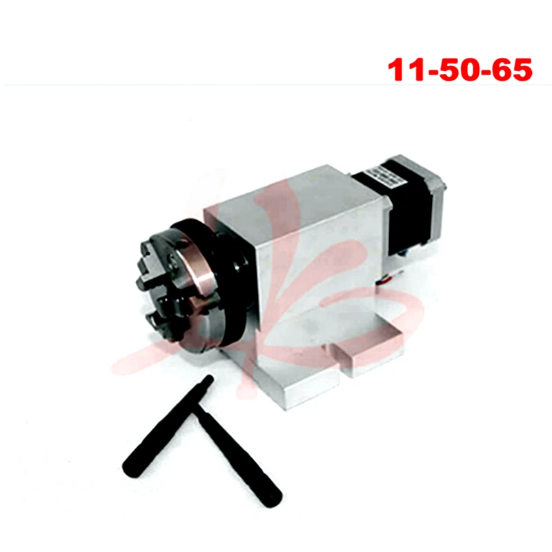 Harmonic Drive Reducer 3 Jaw 50mm 65mm Chuck Center Height 65MM 4th Axis Rotary CNC Router Dividing Head | Инструменты