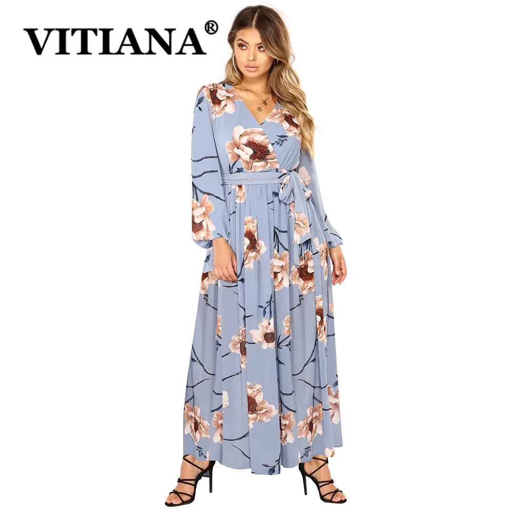 Женское вечернее платье VITIANA повседневное пляжное макси-платье до щиколотки с