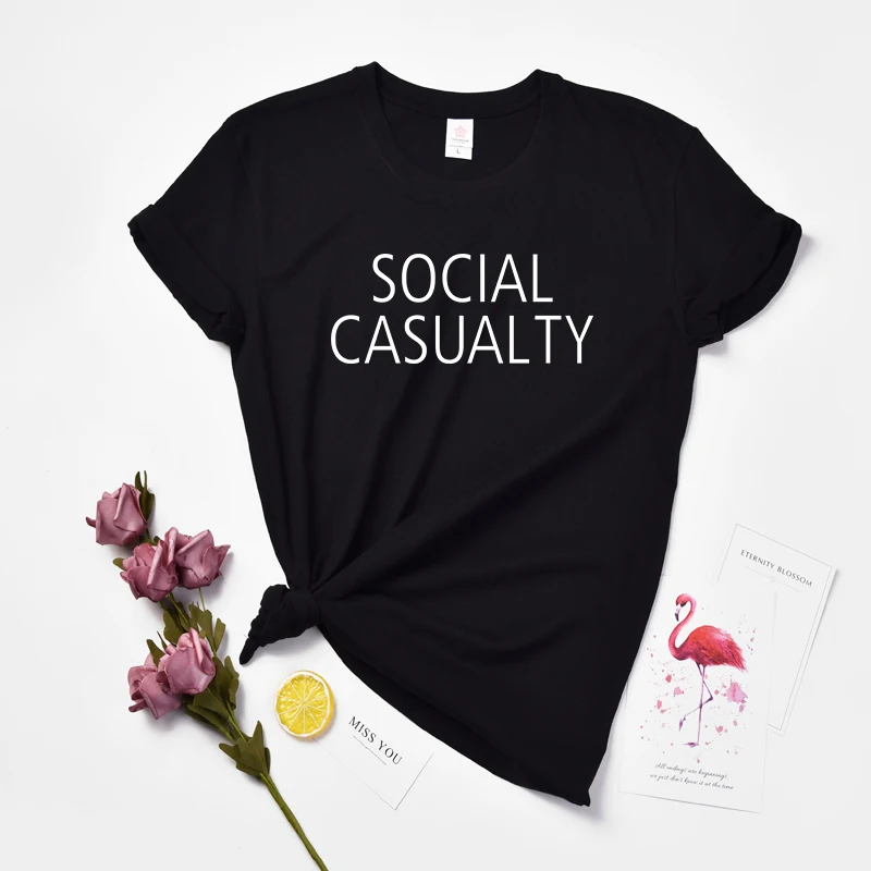 Женские футболки со слоганом в эстетике Huikoo летние женские повседневные