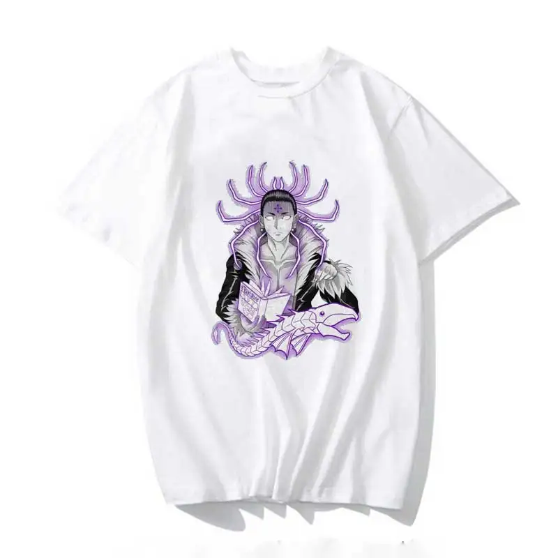 

Chrollo Lucilfer T-Shirt TShirt Men Kawaii Tops Anime Karate Graphic Tees Tee Shirt Unisex Harajuku Shirt Male