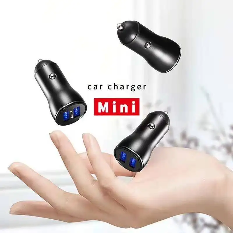 Универсальное металлическое автомобильное зарядное устройство Fiuzd Mini USB для iPhone