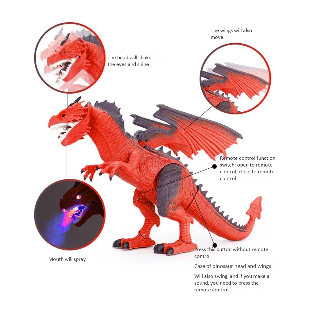 Инфракрасный пульт дистанционного управления игрушка динозавр пламя Дракон