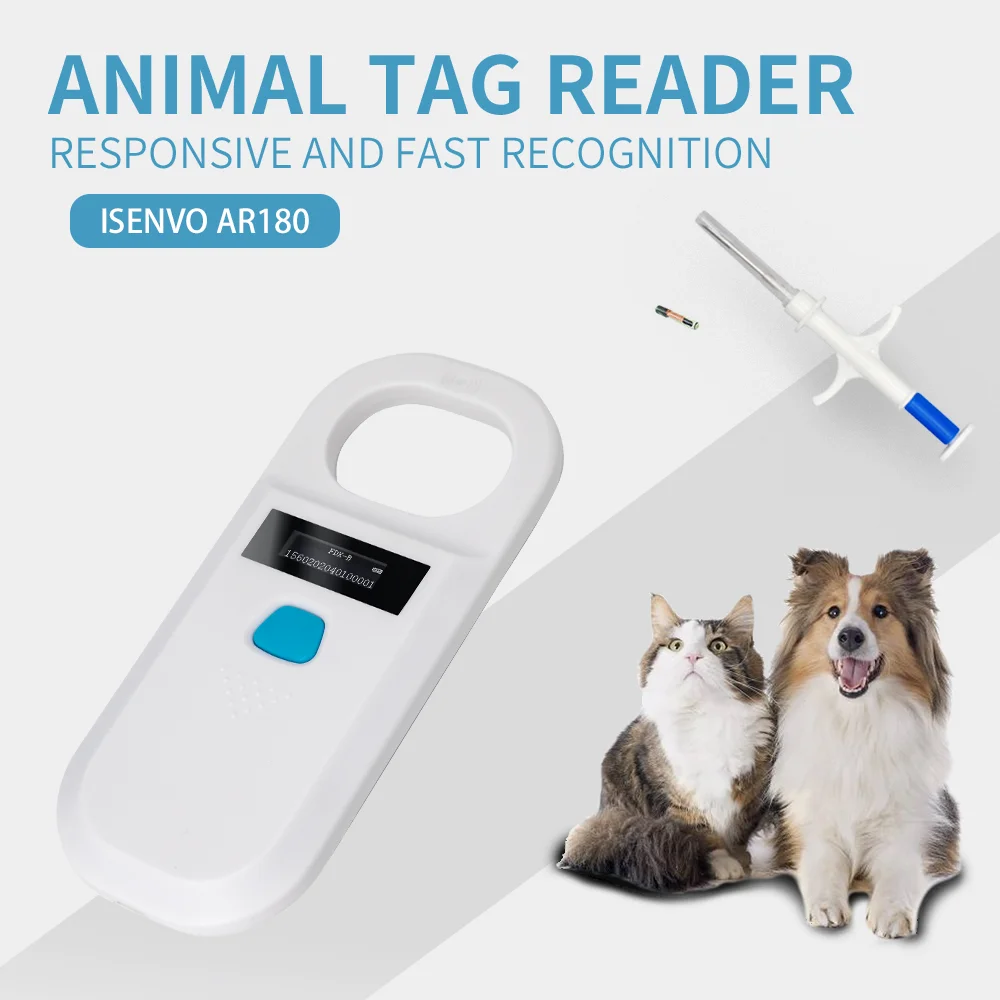 ISENVO ПЭТ-сканер животных RFID ID Card Reader 134 2 кГц микрочип сканер EMID FDX-B(ISO11784/5) бирка