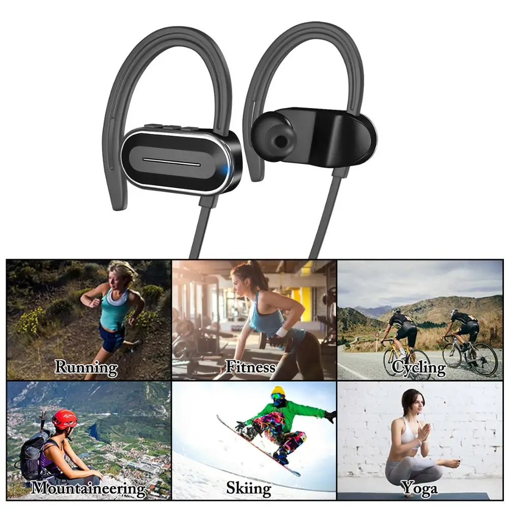 Спортивные Беспроводные Bluetooth-наушники Qosea наушники Bluetooth 4 1 IPX5 водонепроницаемая