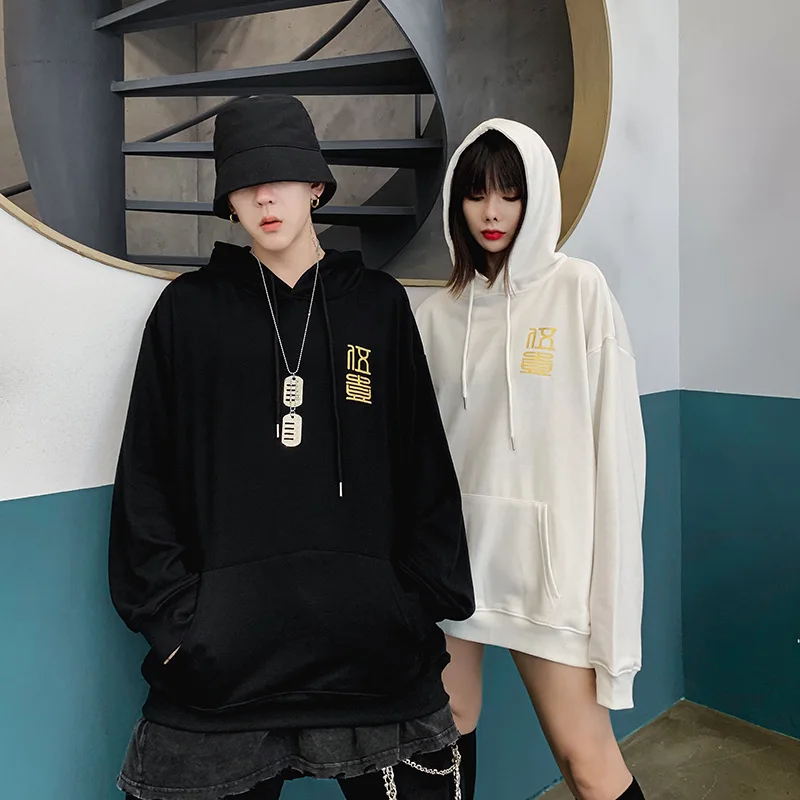 Китайский Стиль lover хип хоп оригинальная печать пара уличная Толстовка мужская