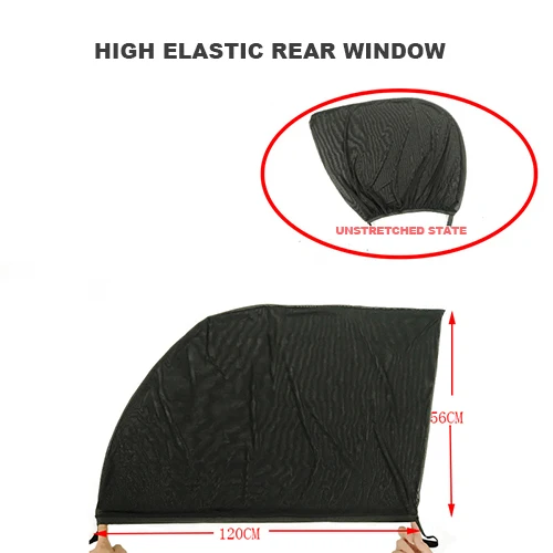 elasticity Rear 2 шт. тонировка для окон автомобиля занавеска от солнца солнцезащитный щит солнцезащитный экран окно протектор автомобиля универсальные аксессуары - Цвет: elasticity Rear