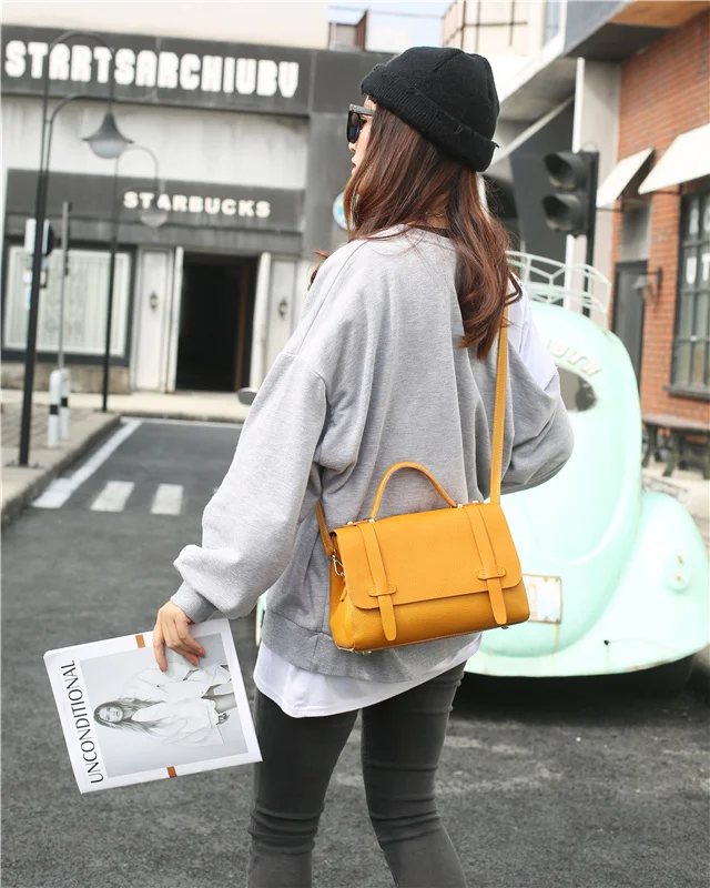 

Women's Satchel Shoulder Bag Genuine Leather high quality Shoolbag Handbag