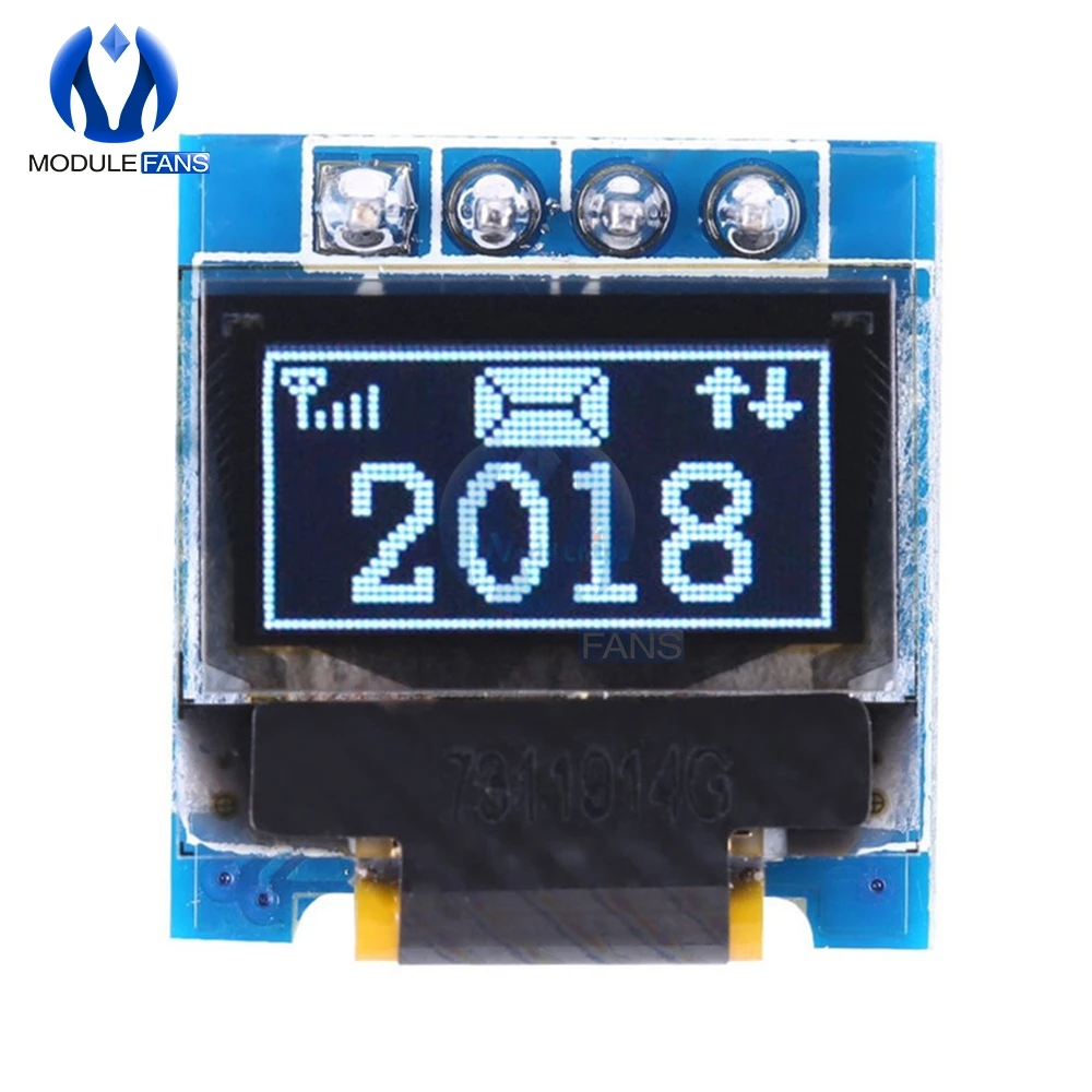 Модуль дисплея OLED 0 49 дюйма 64x32 64*32 SSD1306 суперъяркий экран I2C IIC для Arduino AVR STM32 белый |
