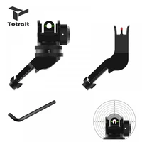 totrait tactical degree offset fiber optic iron sight fiber sights fit weaver rail with dual front sight for hunting accessories
