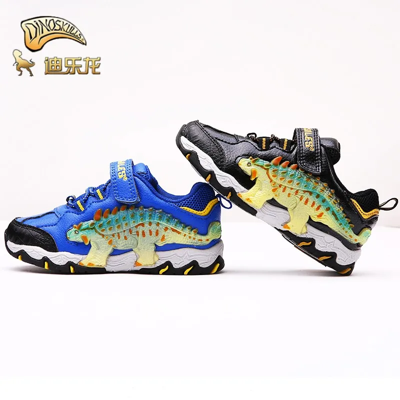Кроссовки для мальчиков DINOSKULLS светящиеся кроссовки с большим динозавром