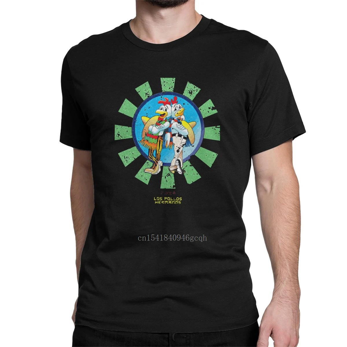 

Men's Los Pollos Hermanos T Shirts Chicken Brothers Pure Cotton Clothing Vintage Short Sleeve Round Neck Tees Big Size T-Shirts
