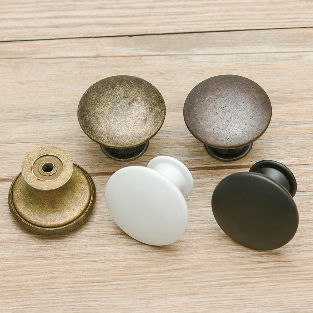 2 шт. антикварные ручки для шкафа круглой формы Ретро Ручки ящиков двери