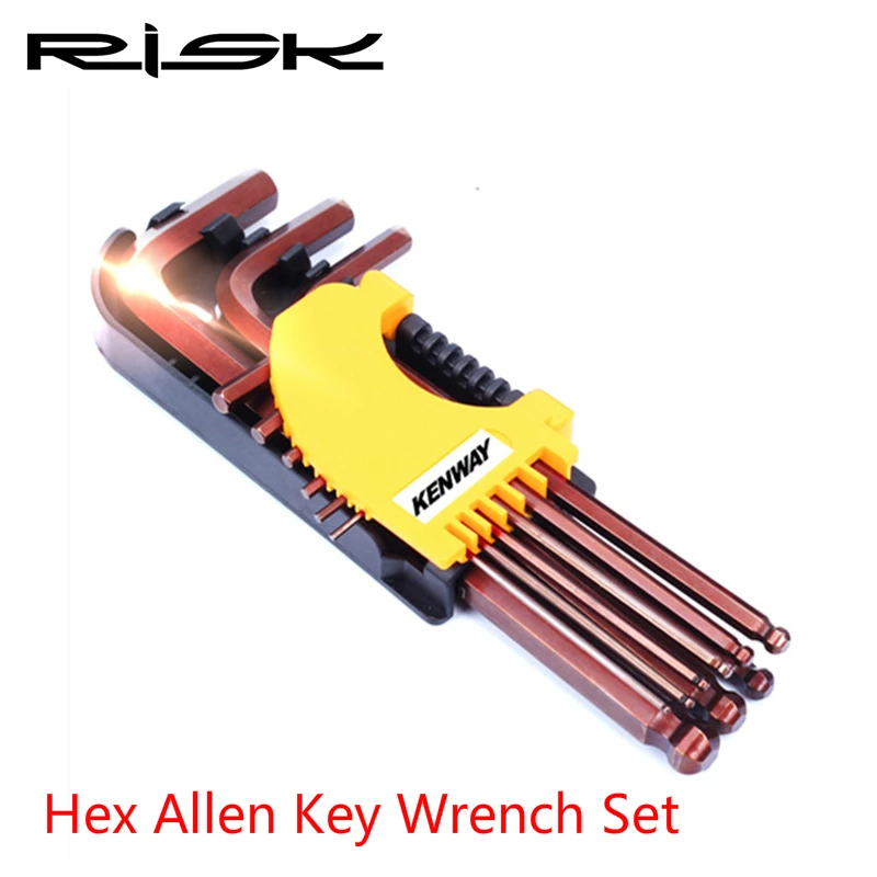 Риска 9 шт. S2 сплав велосипедов шестигранный ключ для шлица звездочка Набор