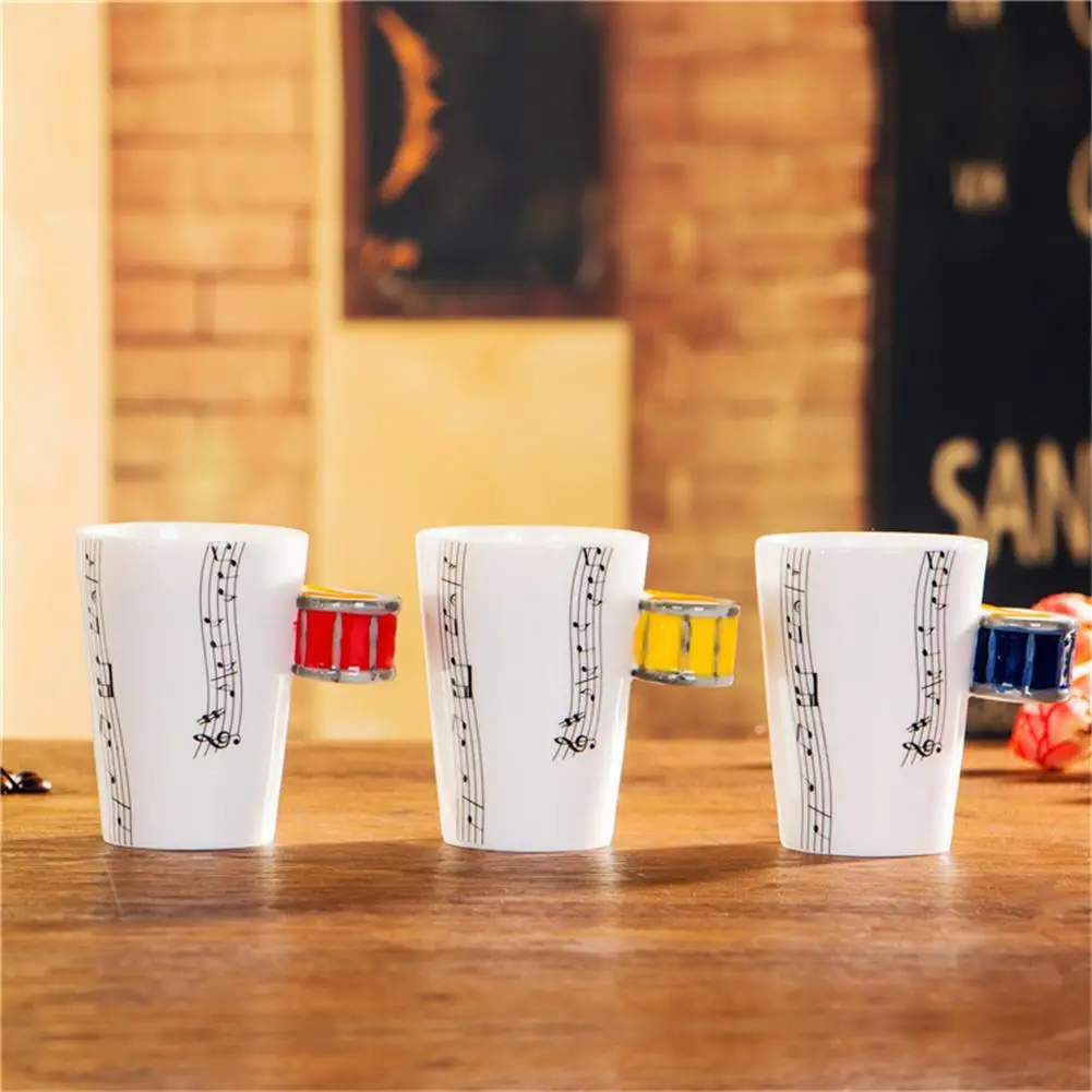 Керамические кружки в форме барабана с музыкальным инструментом кофейные чашки