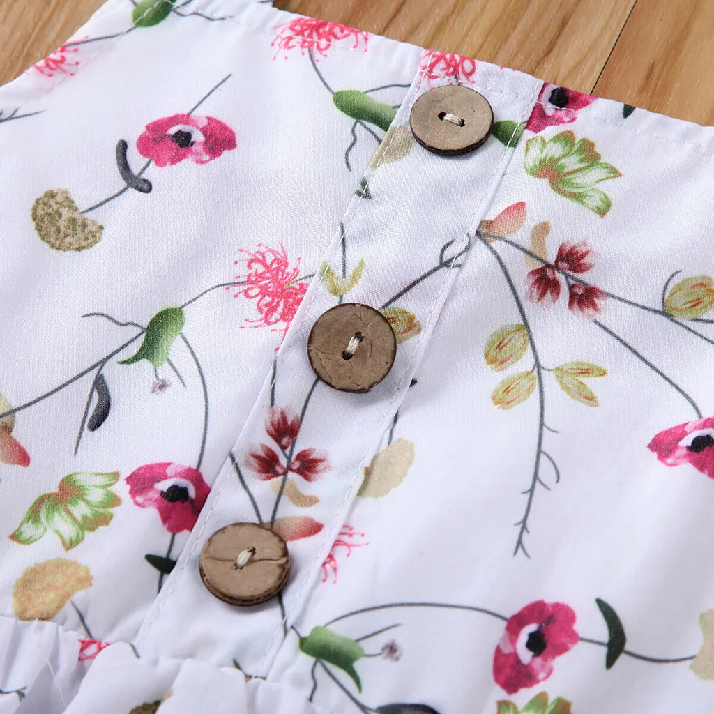 KANCOOLD летнее платье без рукавов для маленьких девочек на бретельках с цветочным