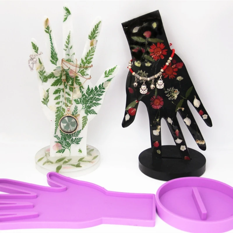

Hand-Shaped Jewelry Display Mold Earrings Bracelet Storage Silicone Mold Jewelry Stand Mold Craft Tools for DIY Decorations