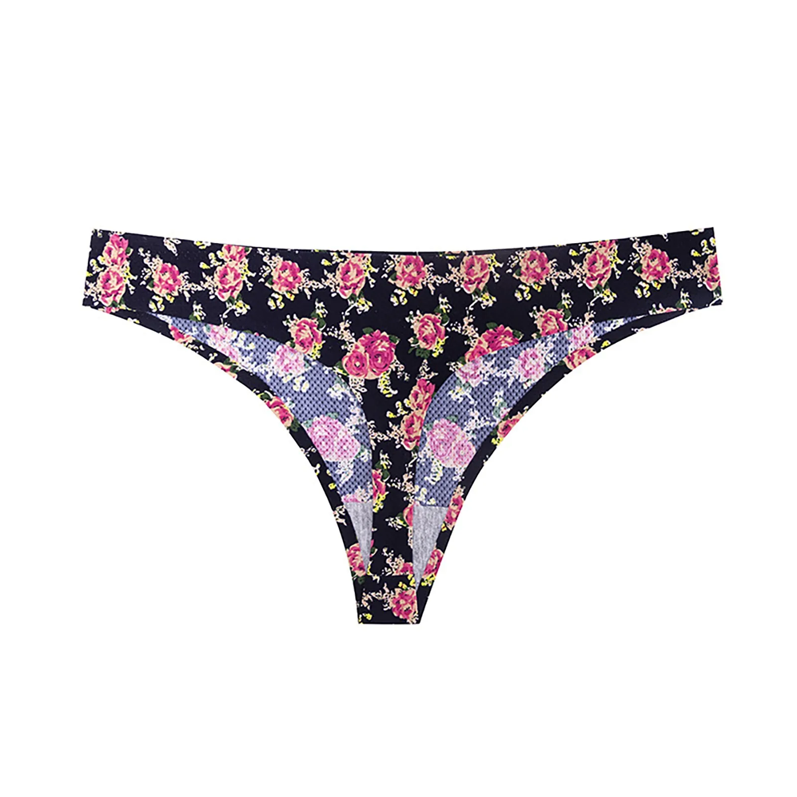

Sexy Print Rose Flower Women Underwear Brief Temptation Low-waist Panties For Women Seamless Lingerie Soft Breathable Thong Pant