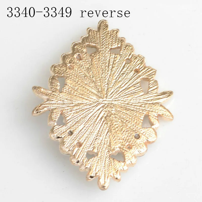 

26x33mm Rhinestone Flatback Embellishments Trim Button Alloy Rhinestones Crystal Applique Acrylic DIY Metal Weddings Accessories