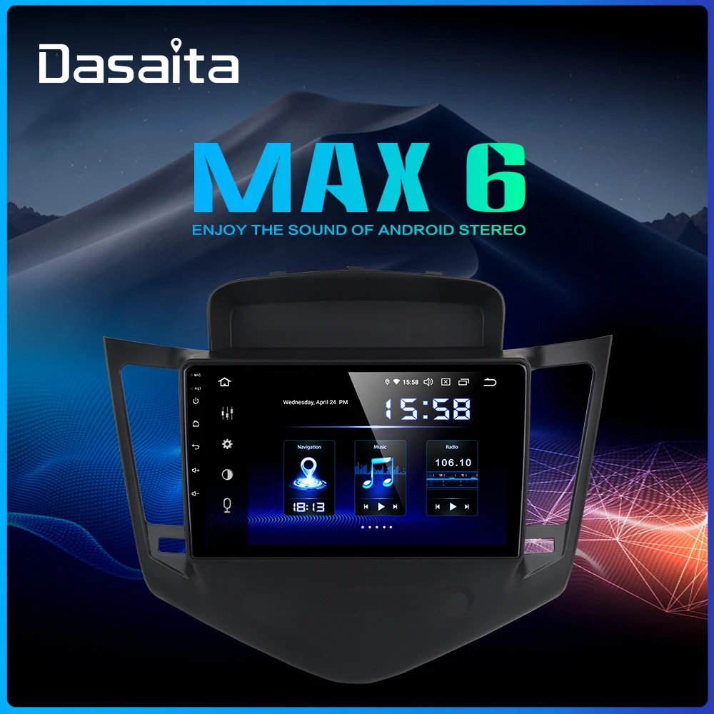 Dasaita Авторадио автомобиля 1 Din Android 9,0 для Chevrolet Cruze 2008 2009 2010 2011 радио " мульти сенсорный экран DSP gps навигатор