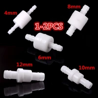 1 2pcs plastic one way inline check valve fuel gas liquid water 4mm6mm8mm10mm12mm white