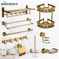 Brass Bathroom Accessories Set Antique Bathroom Shelves Towel Bar Toilet Paper Holder  Soap Holder Toilet Brush Holder