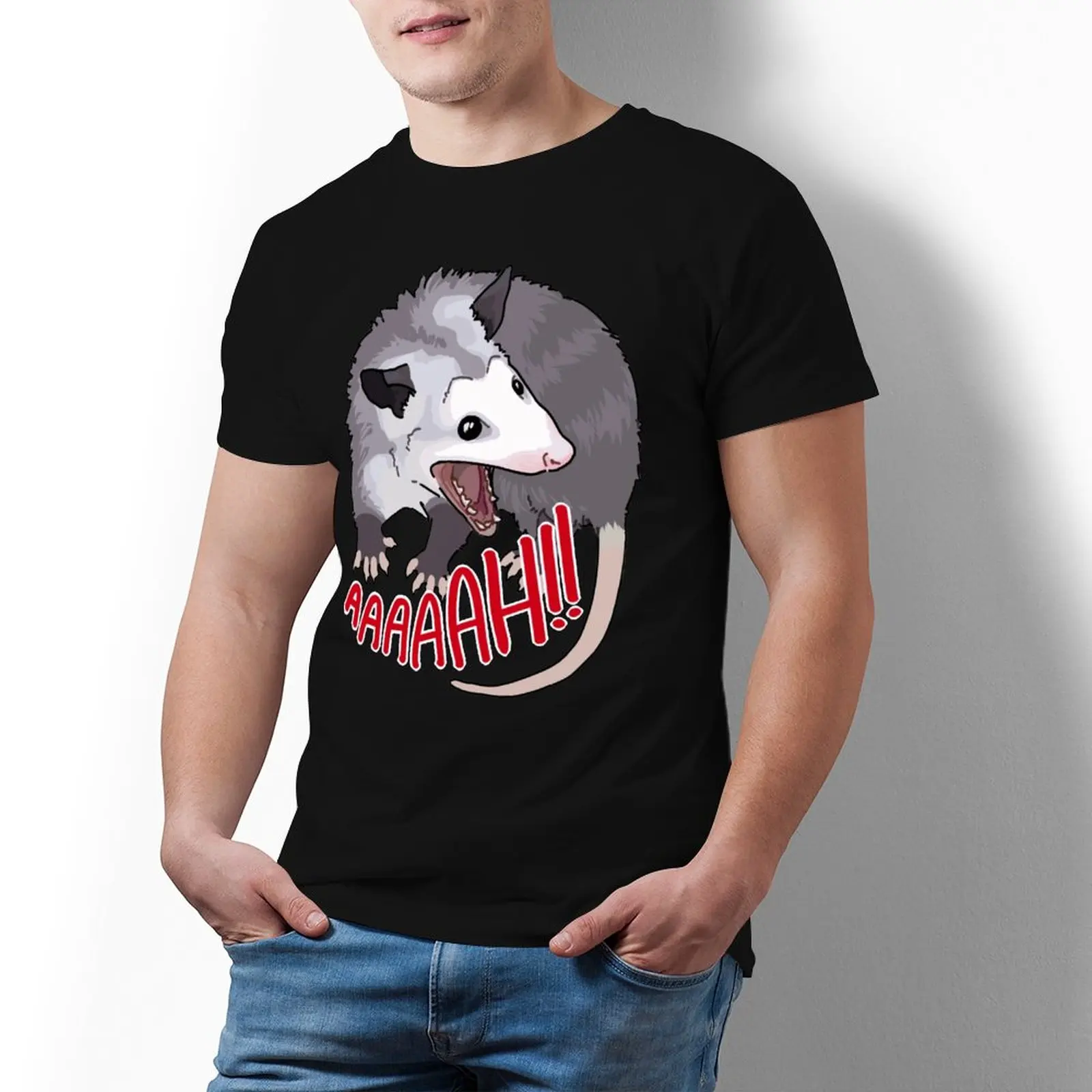 

Футболка мужская с изображением крика, забавная хлопковая Футболка с принтом, Пляжная футболка с коротким рукавом 5x