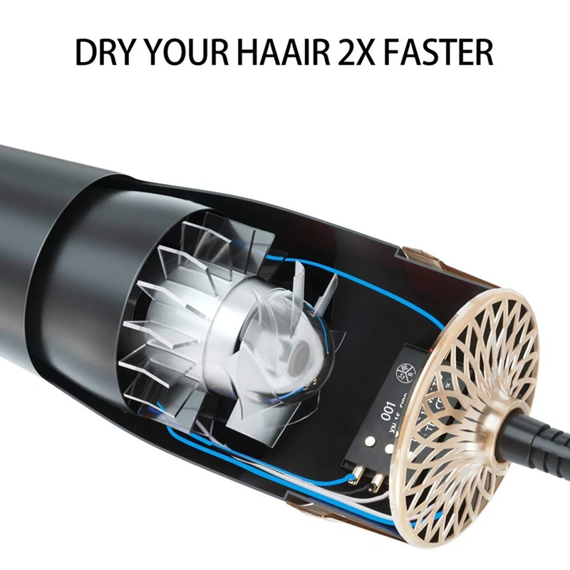 

Professional Hair Dryer Brush, Hot Air Brush for Home Salon, Advanced One-Step Hair Dryer and Plump US Plug