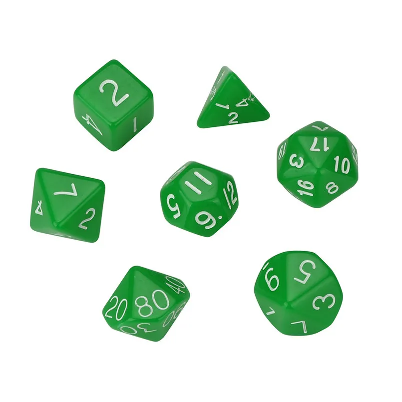 7 шт. жемчуг D20 многогранные поли кости развлечения вечерние игральные dnd наборы